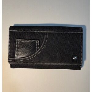 Christian Dior Indigo Denim Wallet Purse Authentic BM - 1011
